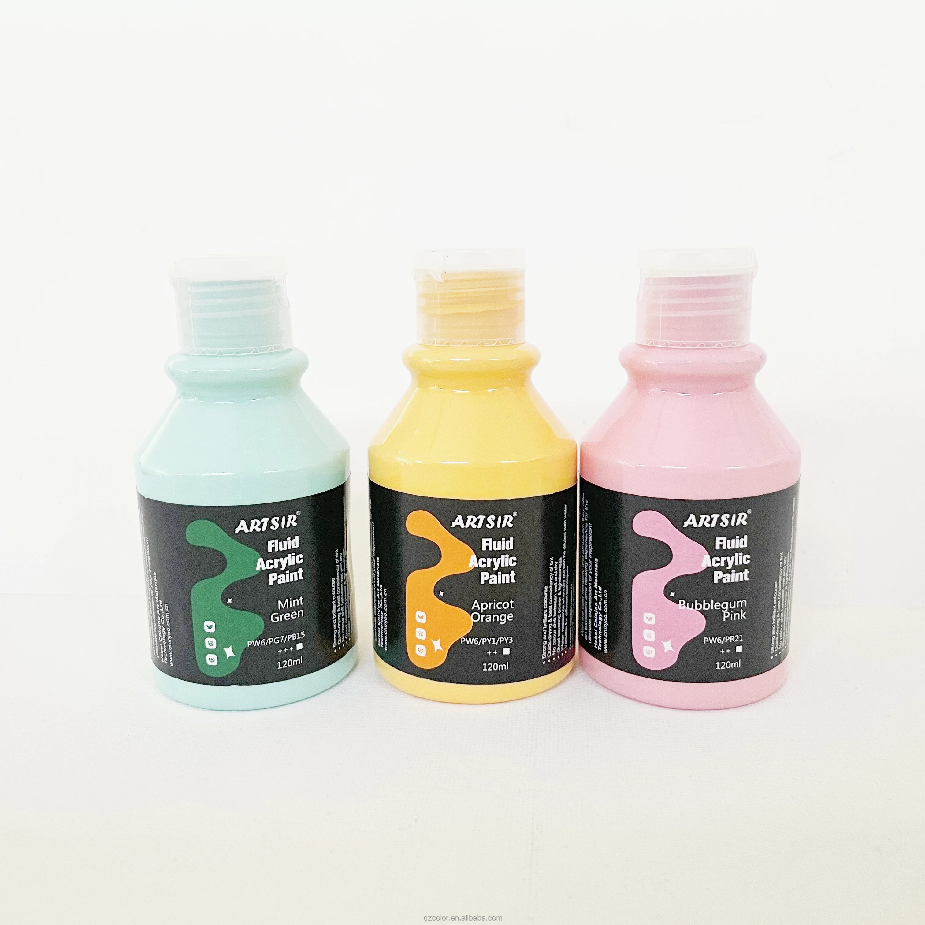 New Product Wholesale Acrylic Pouring Professional Plastic Bottle 120ml Acrylic Paint For Student Kids