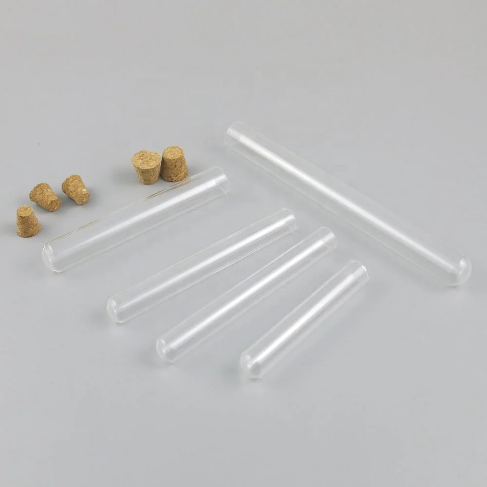 Wholesale  Clear Glass  Bottle  with Corks tubos de ensayo de vidrio Empty for Tea Gift Bottle test tube with lid