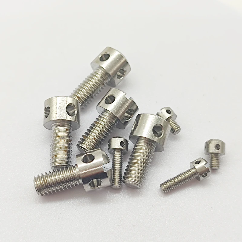 Lead seal screw Custom 304 stainless steel one-line hole bolt galvanized meter screw cross seal meter screw