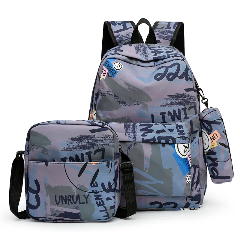 Custom Print Your Design Photo Pattern Logo bookbag 3 pcs Back Pack Kids School Backpack Bags Set Girls and Boys