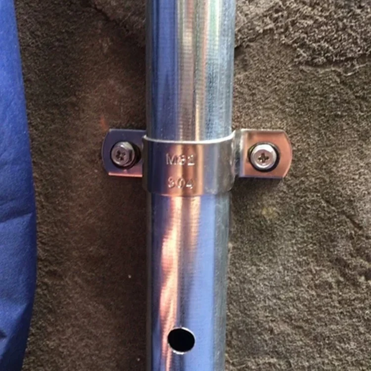 In Stock 8mm-500mm Clamp Range SS304 Stainless Steel Heavy Duty 2 Hole U Type Pipe Strap Saddle Clamp