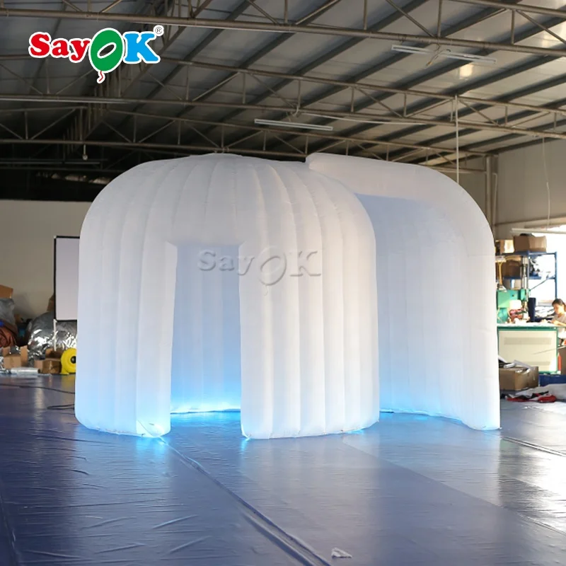 Portable photo booth shell used led inflatable igloo photo booth enclosure sales manufacturer