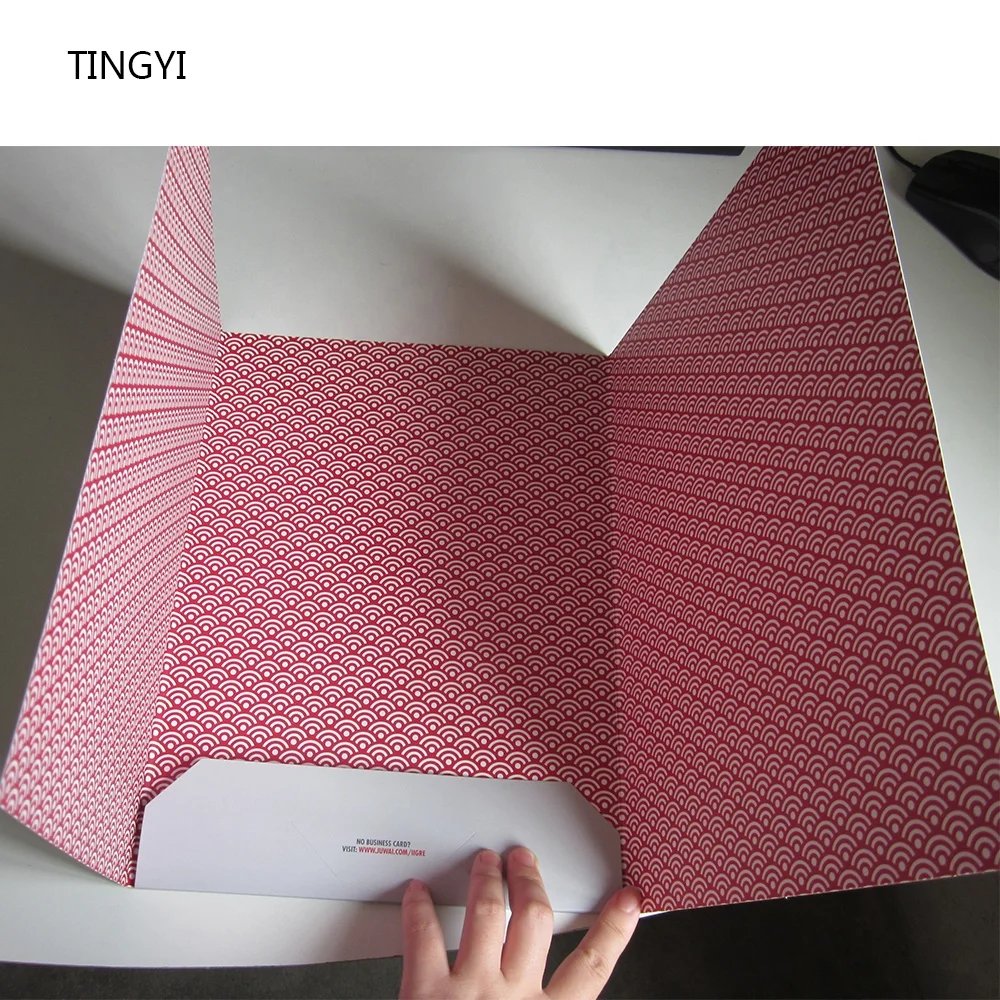 
custom logo catalogue brochure printing company paper presentation folder 