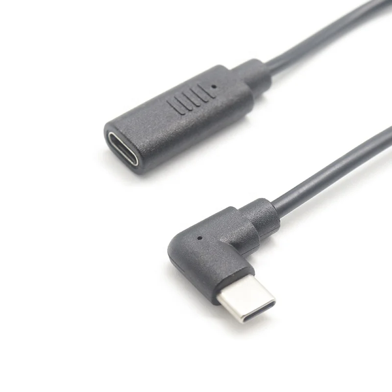 Удлинительный кабель для быстрой зарядки 90 градусов USB C папа к Type c