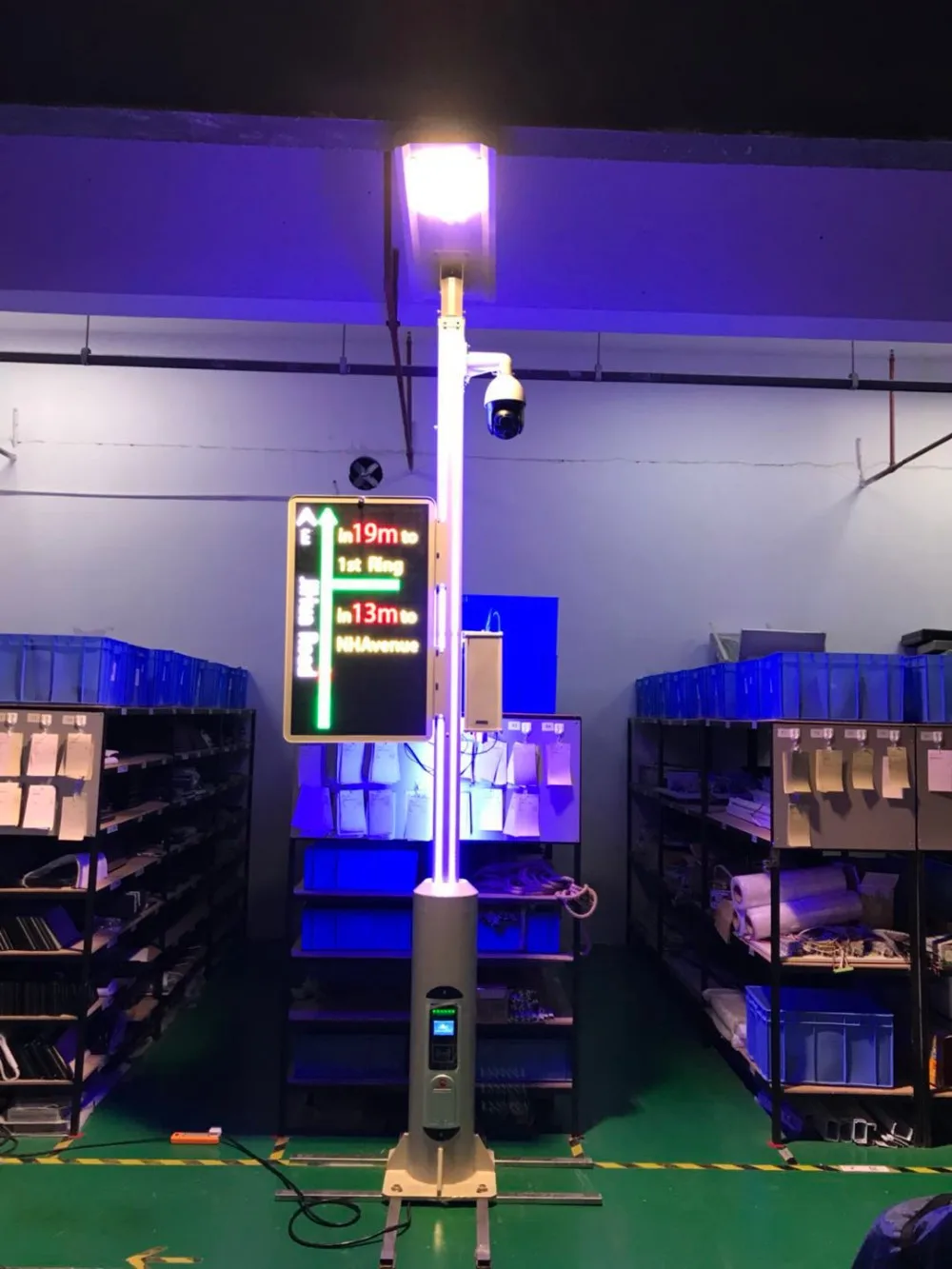  LEDbow индивидуальный Интеллектуальный световой полюс умный город IOT 6 м 8 10 со светодиодным дисплеем заряжаемая свая