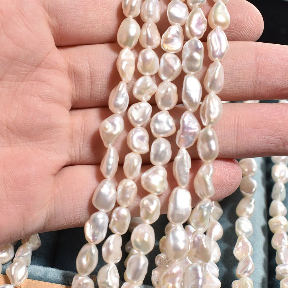 Wholesale 6-7mm high luster keshi pearl strand natural freshwater loose pearl