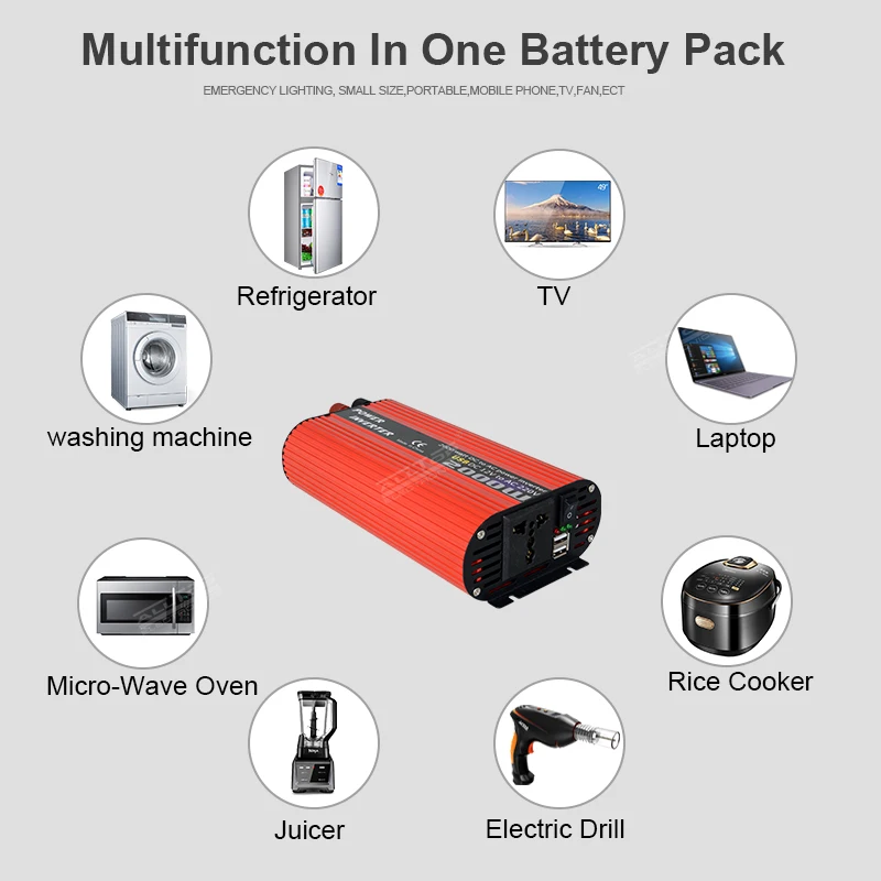 ALLTOP Solar Emergency Charger Solar System 300 500 1000 1500 2000 Watt Mppt Outdoor All In One Hybrid Solar Inverter
