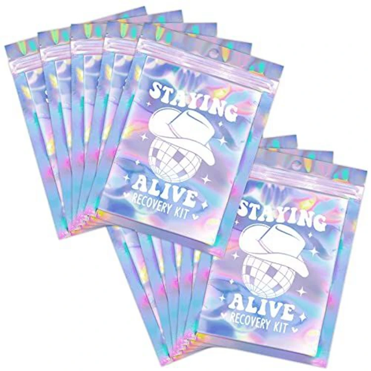 Custom Holographic Zip Lock Smell Proof Stand Up Pouch 3.5 7g Mylar Bags with My LOGO
