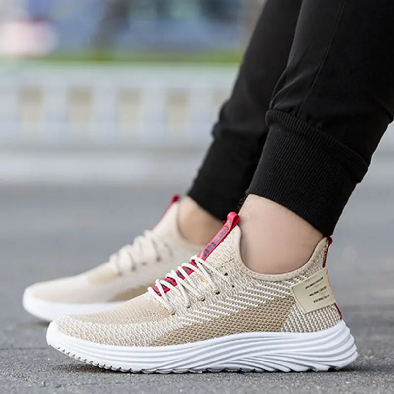 
mens walking flyknit sports shoes air mesh flywire running training sports shoes men flyknit running shoes 