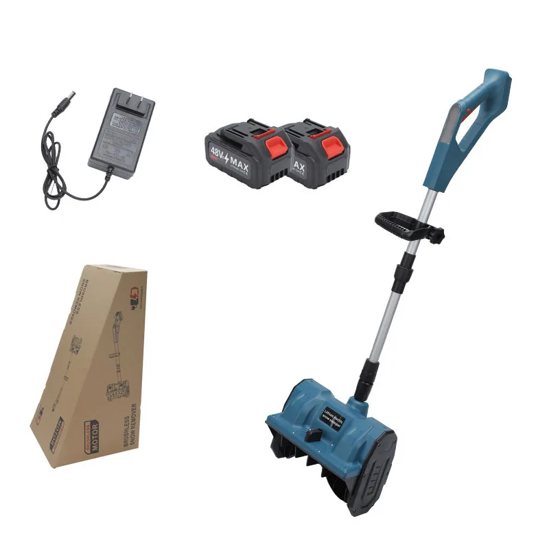 Rechargeable Cordless Electric Snow Remover Thrower Battery Power Portable Snowblower Household Snow Sweeper Hand Push Snowplow