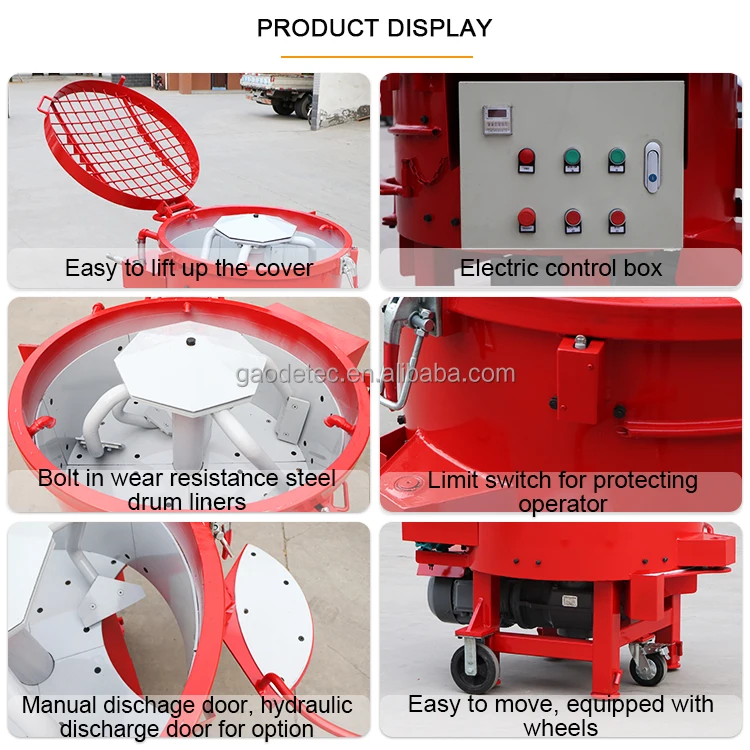 High Competitive Price 250kg Castable Refractory Pan Mixer in Steel Plant and Cement Factory