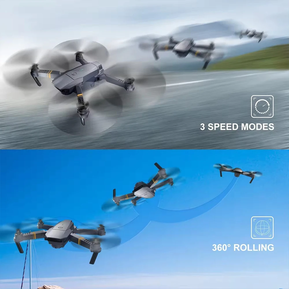 E58 Карманный Дрон-селфи Дрон 720P WIFI FPV с широкоугольной HD-камерой Высокий режим удержания складной Радиоуправляемый квадрокоптер
