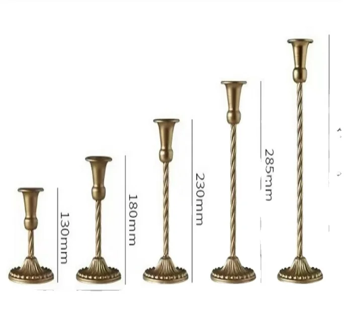 Hot Selling Antique Brushed Bronze Candles Holder With Good Price