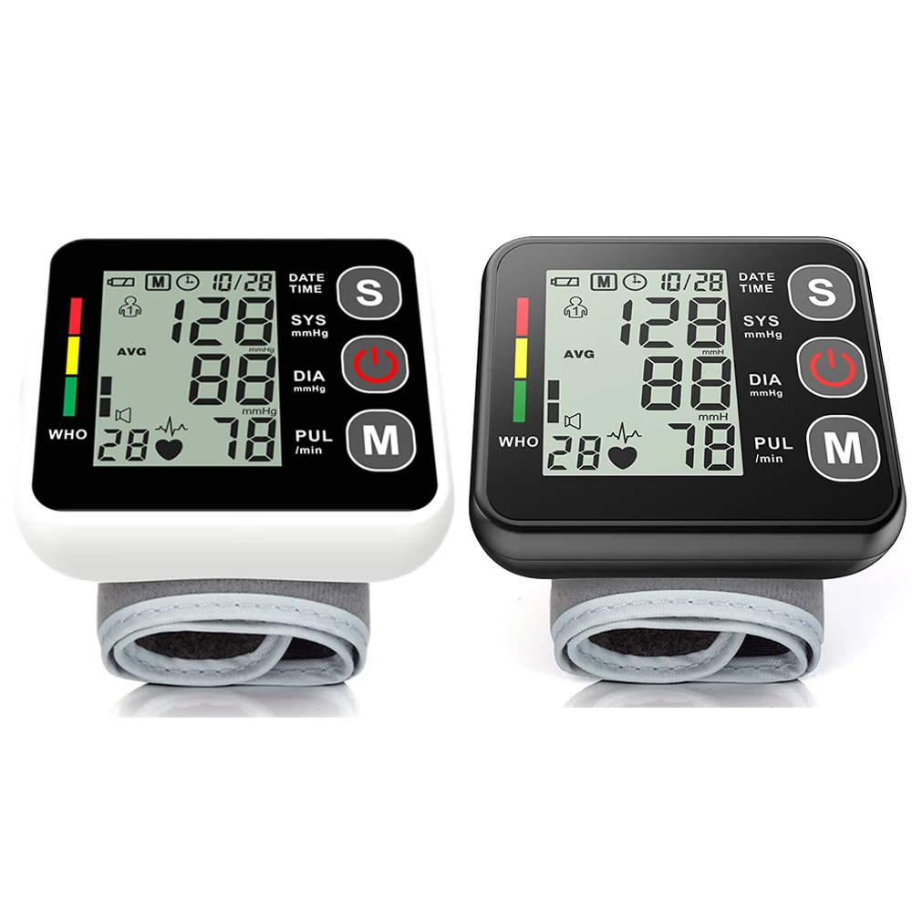 Portable 24-Hour Wrist Tensiometro Monitor - Digital Blood Pressure Tracker for Home and Clinical Settings