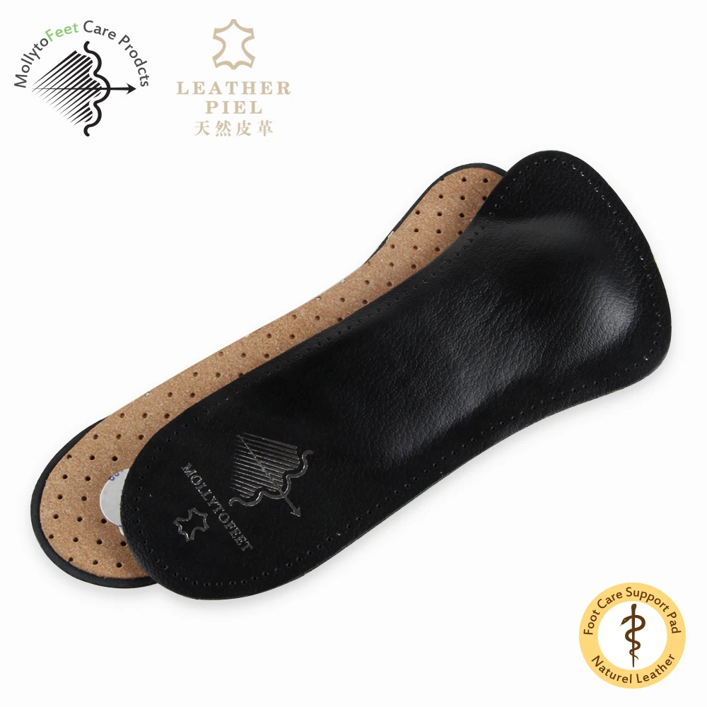 Custom Leather Insole Material 3/4 Orthotic Thermoplastic Insoles