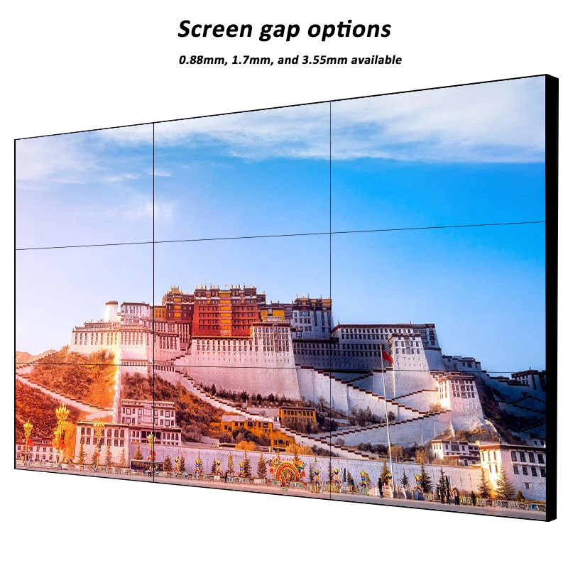 4K Videowall Monitor 55 Inch Price 2X2 Controller TV Panel Indoor Lcd Digital Signage Advertise Display Splice Screen Video Wall