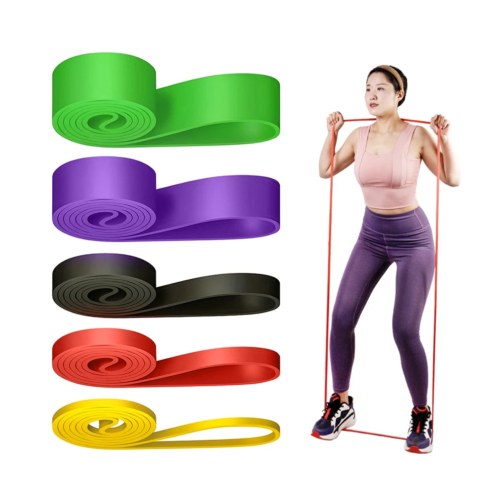 Thicken Yoga Training Resistance Band High Quality Customized Logo For Indoor Strength Training Workout Power Band