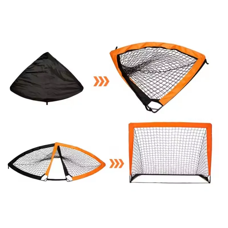 Football Goal, Pop Up Football Goal with Transport Bags, Ground Anchor, Children Adults, for Indoor Outdoor Garden