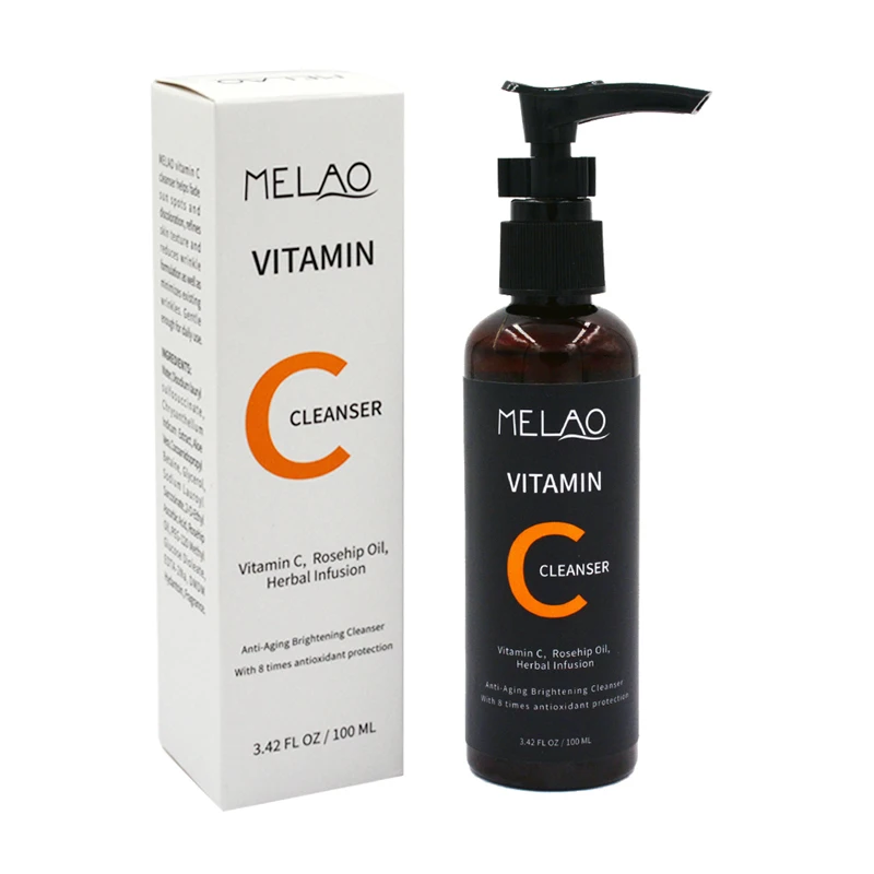 Melao private label Organic 100ml foaming facial vitamin c cleanser moisturizing extract face wash cleaning