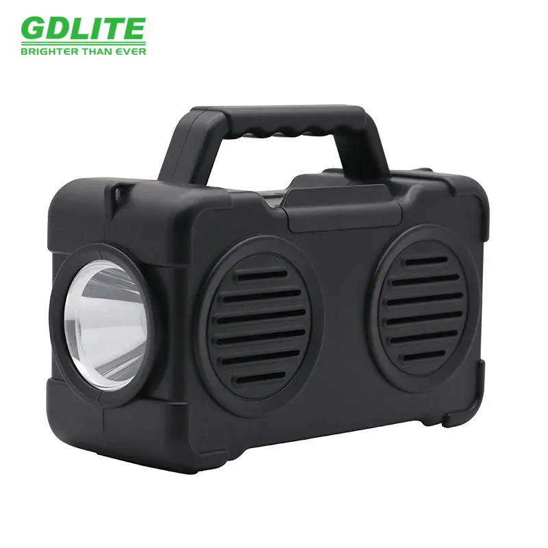 Factory China GDLITE  Flashlight Wireless Portable Speaker solar radio system GD3000A mini solar lighting system with led