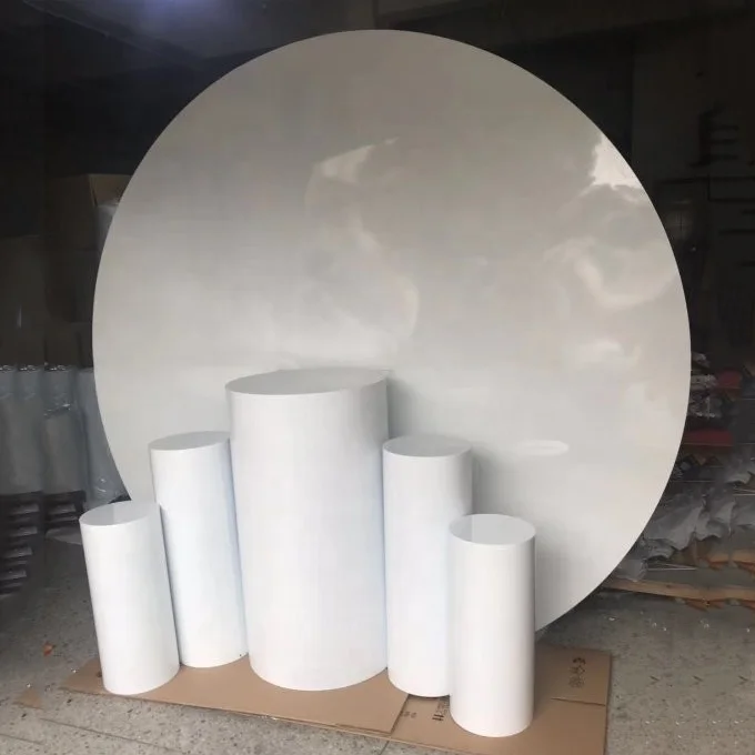 Wedding Backdrop Circle Round White Wedding Arch Metal for Wedding Favor Decoration Stage