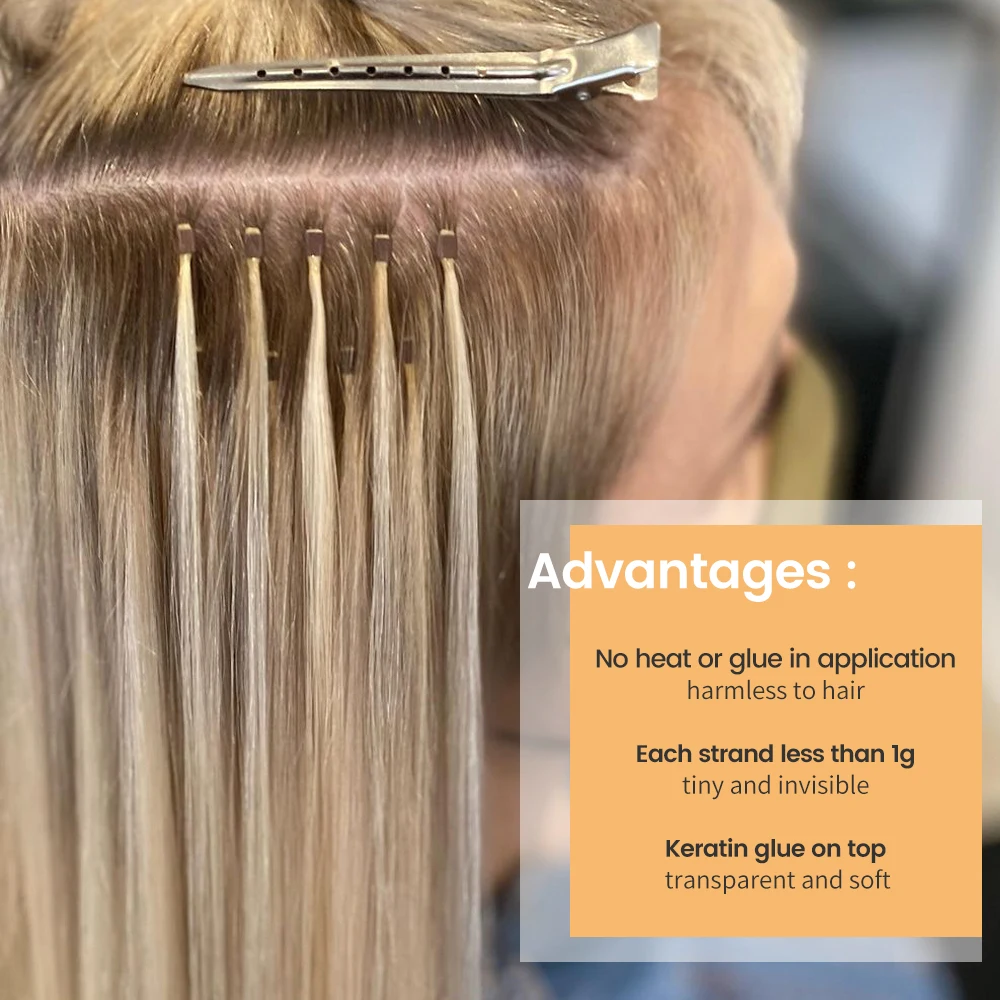 Fangcun Factory Double Drawn I Tip Hair Extension Remy Keratin Hair Human Hair Extensions  I Tip