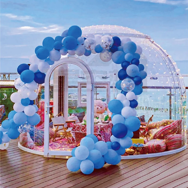 Outdoor 3m 4m waterproof blow up party outdoor foldable transparent inflatable clear balloon dome tent inflatable bubble house