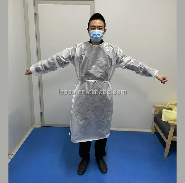 Liquid Resistant Isolation Gown Leboo Hospital Medical Disposable CE Medical Protective Clothing Class I Non Sterile 3 Years