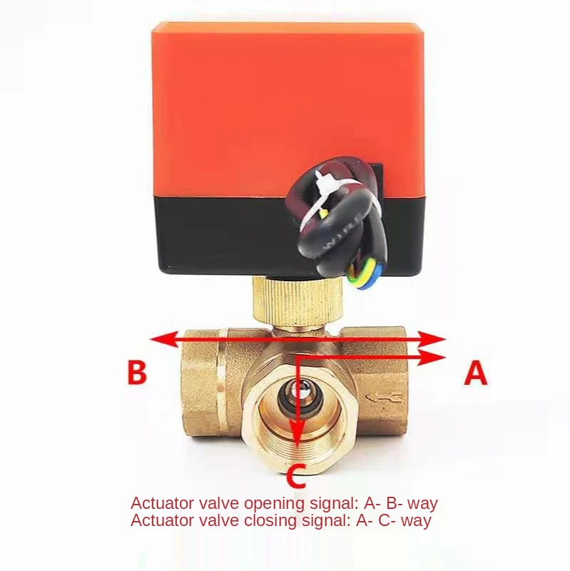china wholesale prices 12V 24V 220V  three-line air conditioning two-control solar energy electric 3 way solenoid control valve