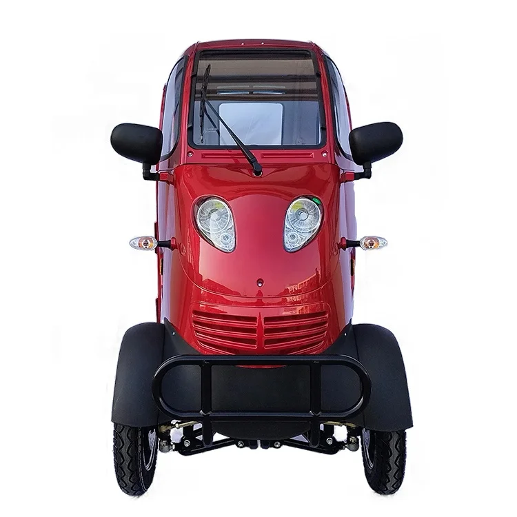 outdoor travel disabled four wheel enclosed cabin mobility 4 wheel  scooter electric elderly scooter with LED light