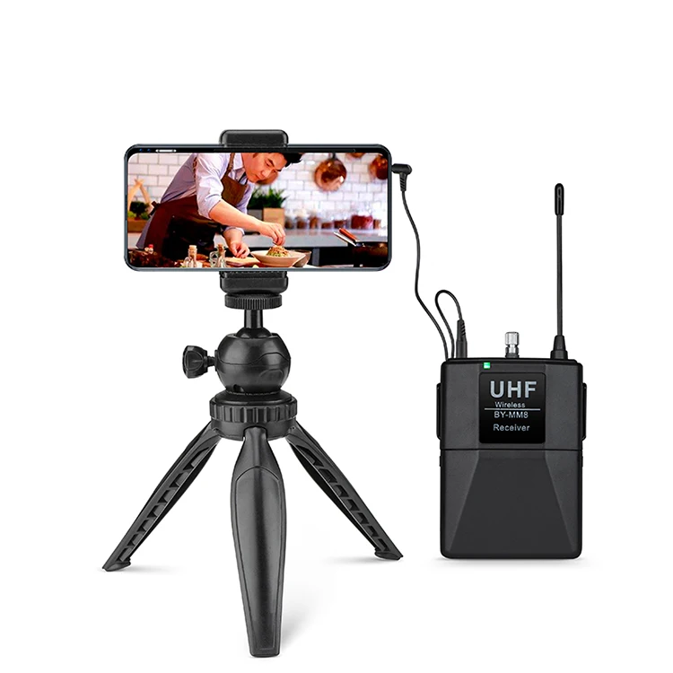 Noise Cancelling Stereo Camera Smartphone Portable Wireless Lapel Lavalier Microphone