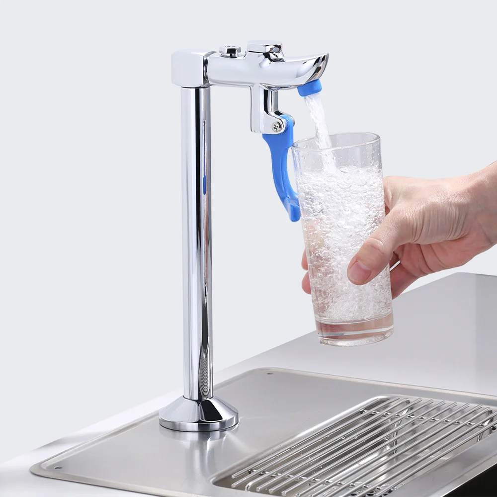 Commercial Glass Filler Rod Faucet G1/2' Deck Mount Glass Filler For Milk Tea Shop/Cafe Push Cup Faucet