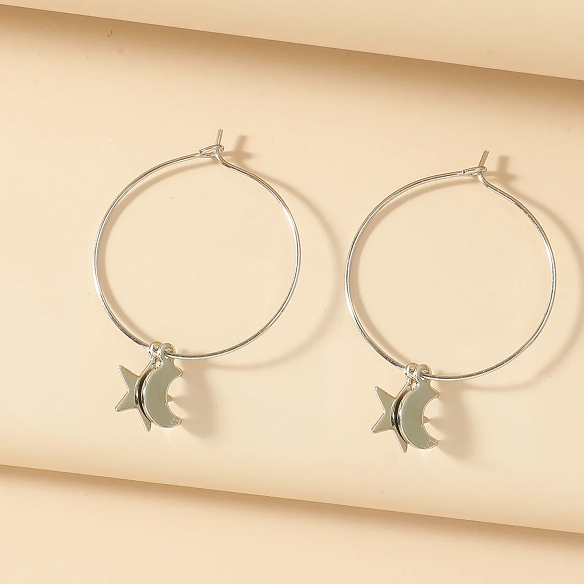  Cute colored five-pointed star gummy bear earrings ins style candy color long for ladies ear