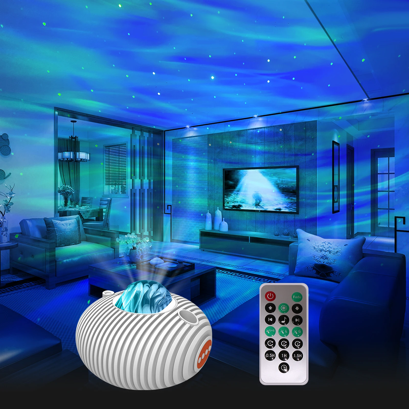 KSWING bedroom star light with Bluetooth speaker function can be timed