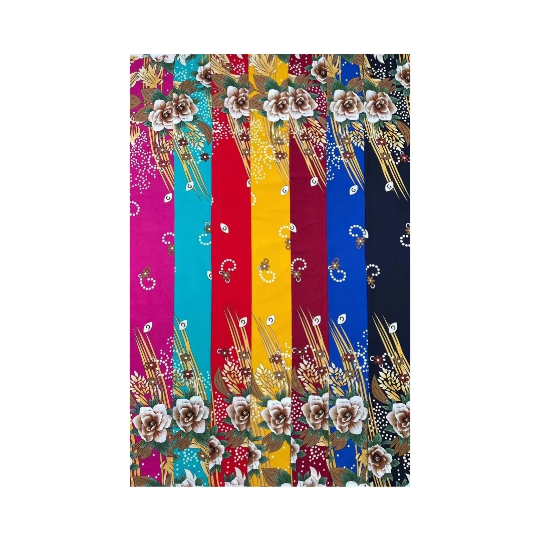 High Quality printed floral 100% rayon challis viscose fabric Island Style Rayon Fabric For hawaiian fabric print skirt