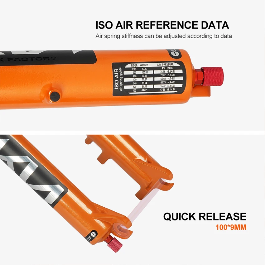 Toseek KN34 Bicycle Front Suspension Fork Manufacturer Black 29er QR Mountain Bike Front Fork