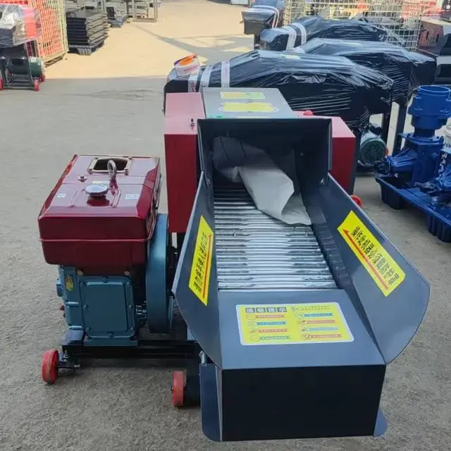 Multifunctional Chaff Cutter Wet and Dry Small Cutting Machine Feed Cutter Mill Machine Sheep and Cattle Breeding