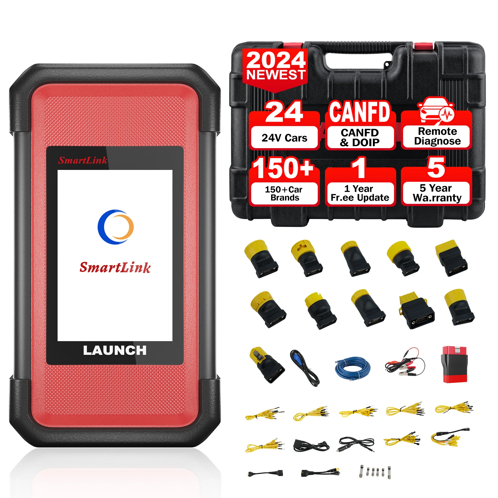 Launch X431 SmartLink C 24V Heavy Duty Truck Diagnostic Test Measurement Tools can fd Code Readers Scan Tools X431 HD Module