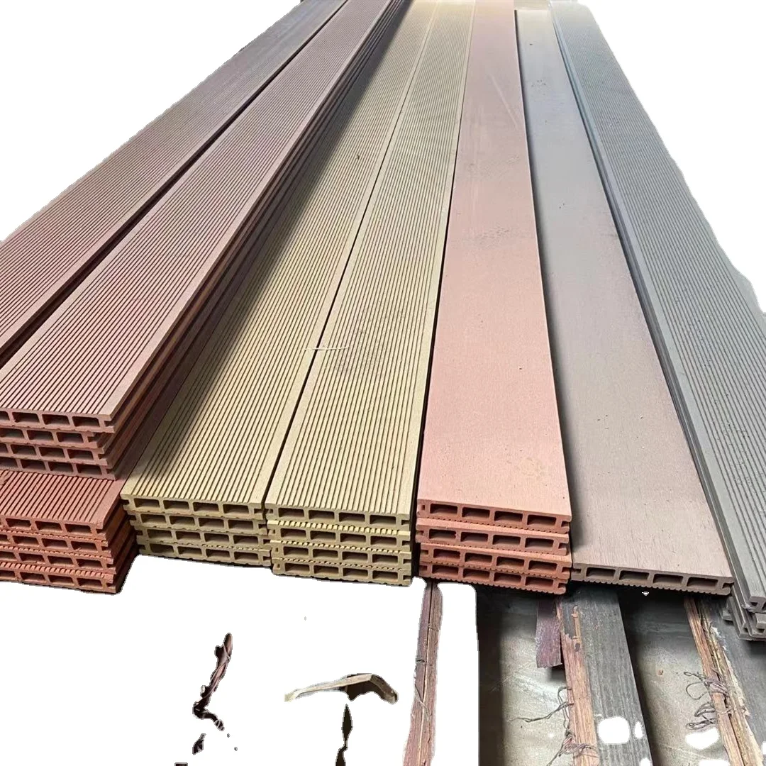 Factory outlet WPC outdoor decking cheap hollow wood plastic composite garden swimming pool flooring