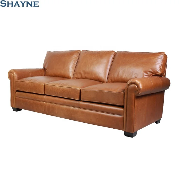 Shayne, роскошный, под старину, натуральная кожа, равенсвуд, коричневый, 3-местный, Дорогой Диван из натуральной кожи Kursi