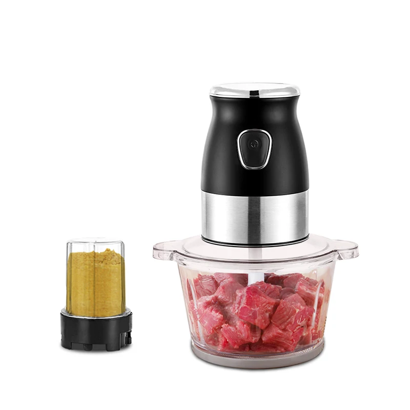 2L capacity 300W mixer power household electric meat vegetable nut grinder with glass bowl chopper blender