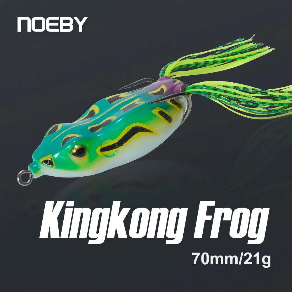 Noeby Topwater Silicone Soft Rubber Walking Frog Lure Toad Snakehead Hollow Body Soft Baits Wobblers Artificial Insect Soft Lure