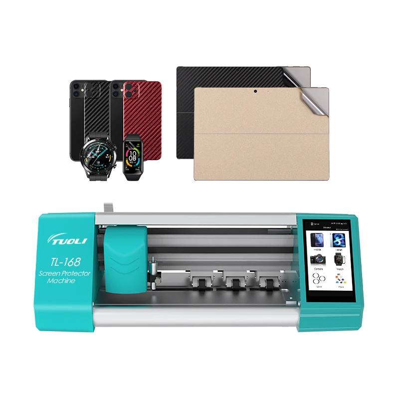 Tuoli Customized Fully Automatic Mobile Phone Screen Protector TL-168 Cutting Tpu Hydrogel Film Skin Sticker Cut Plotter Machine