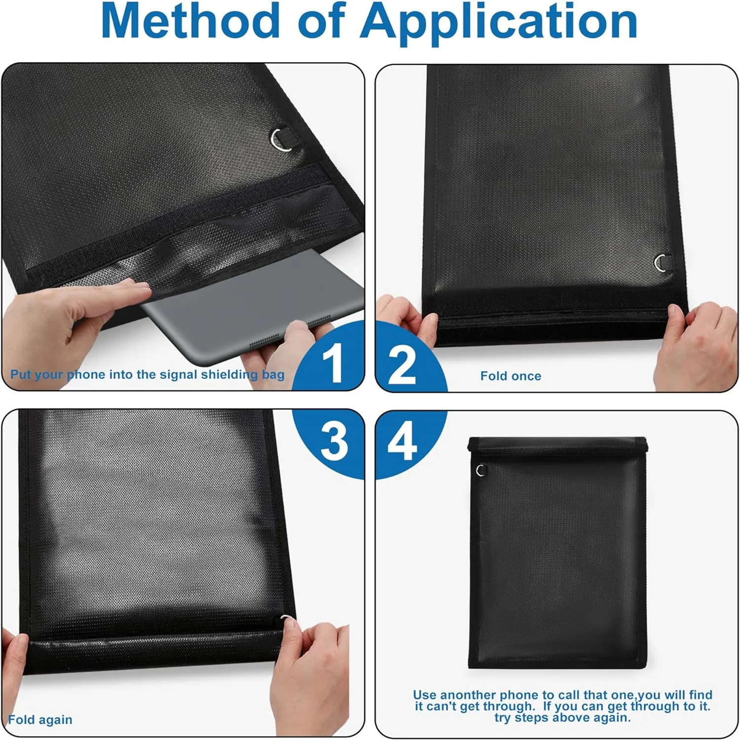 4 Pack Faraday Bag for Car Keys & Tablets & Laptops Faraday Key Fob Protector EMP Protection, RFID Bag EMP Bags for Electronics