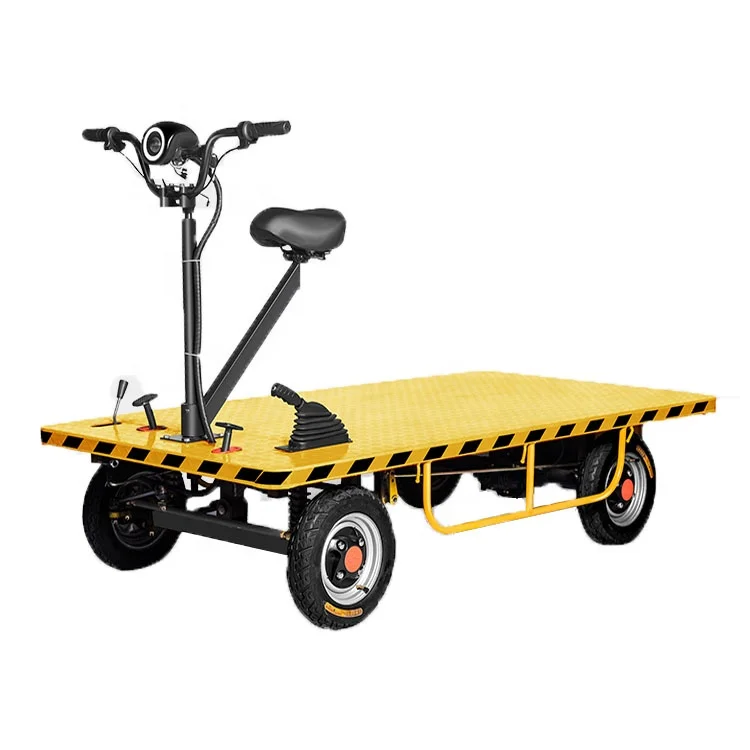 Large Capacity Storage Electric Trolley 4 Wheels Electric Industrial Trolley