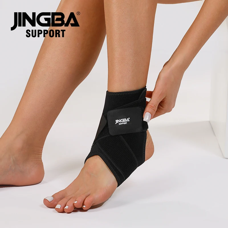 JINGBA 2023 New Arrival Wholesale Ankle Foot Orthosis Neoprene Ankle Braces for Men Women with Adjustable Wrap Ankle Support