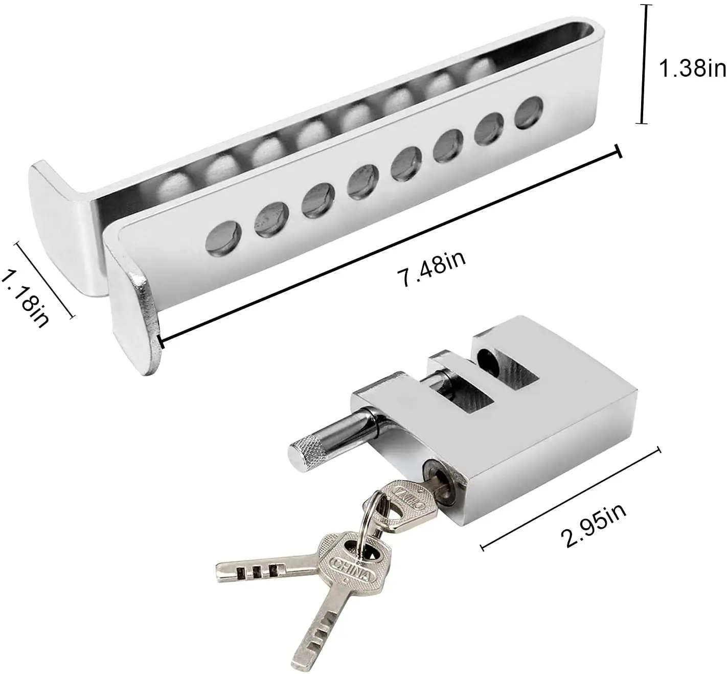 High Quality Alloy Steel Car Security Lock Automobile Hidden Anti Theft Brake Throttle Clutch Pedal Lock