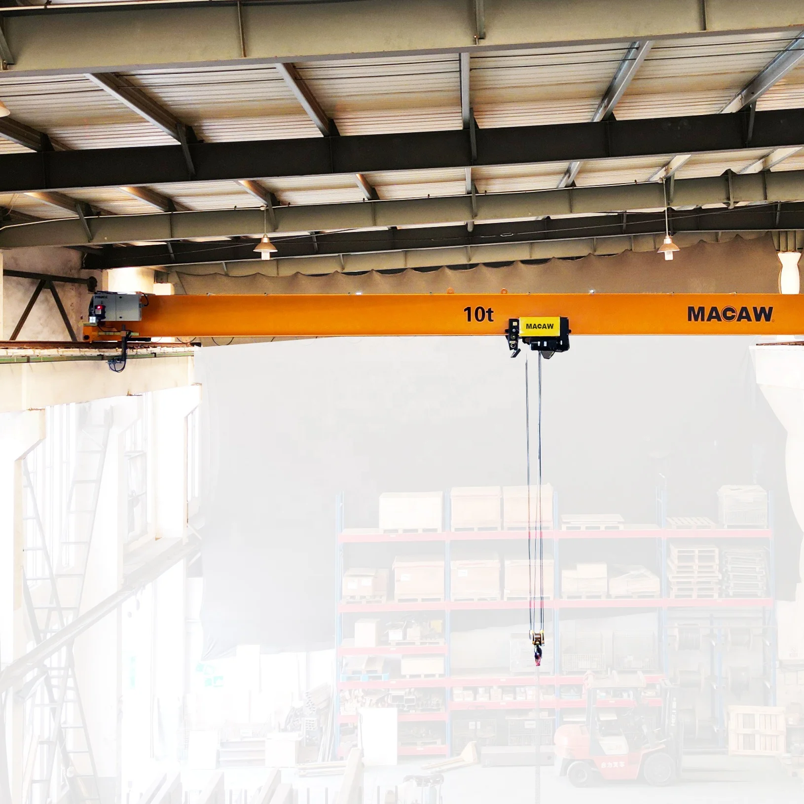 European Type Bridge Crane 10 ton OverHead Rail Tracks Top Running 6 Direction Motion Overhead Crane Remote Control