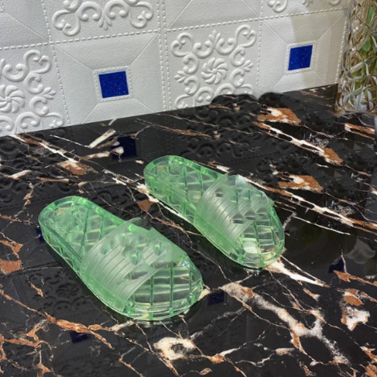 Superior quality transparent crystal jelly slippers luxury brand slippers designer slippers Designer slide