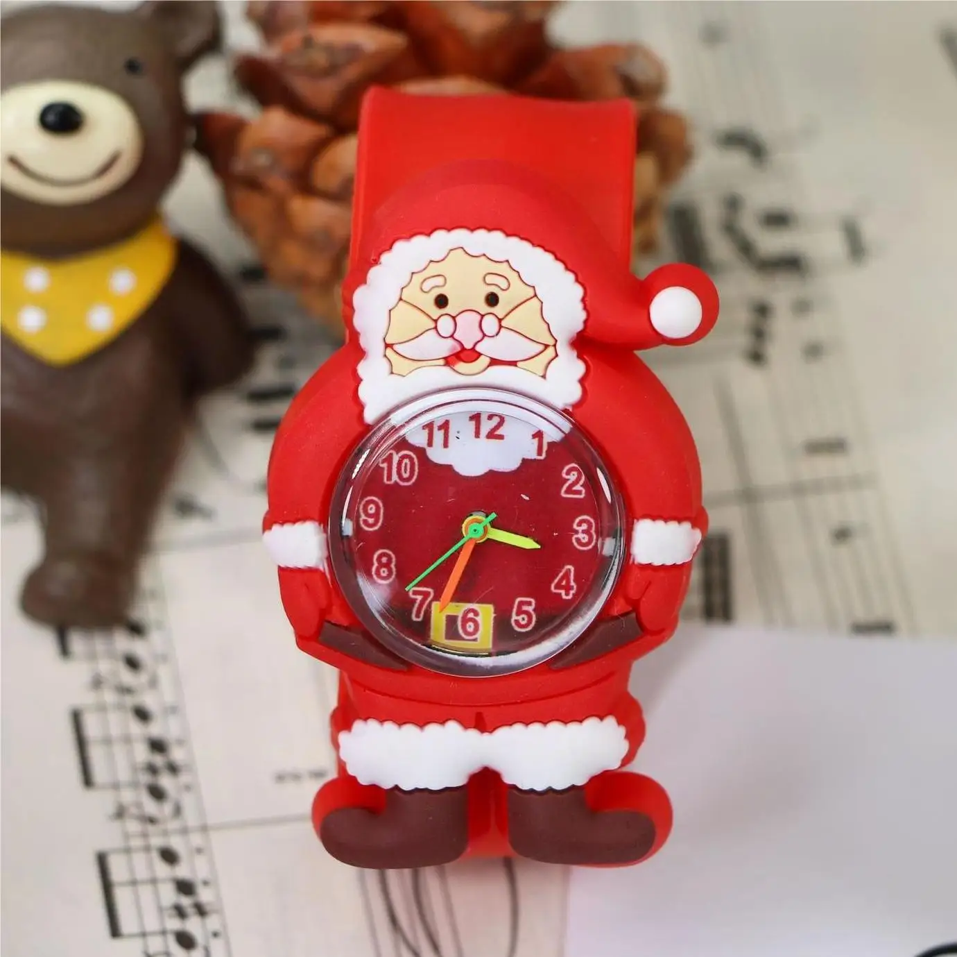 Best selling Cheap Christmas Gift Children Slap band Cartoon watch Low cost electronic toy kids watch